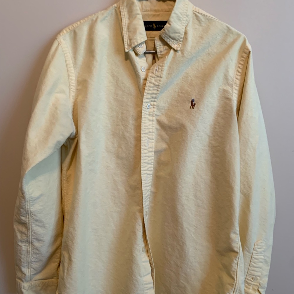 Yellow Ralph Lauren Long Sleeve Button Down Shirt
